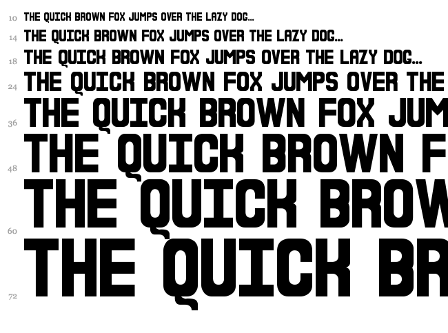 The Inbox St font waterfall